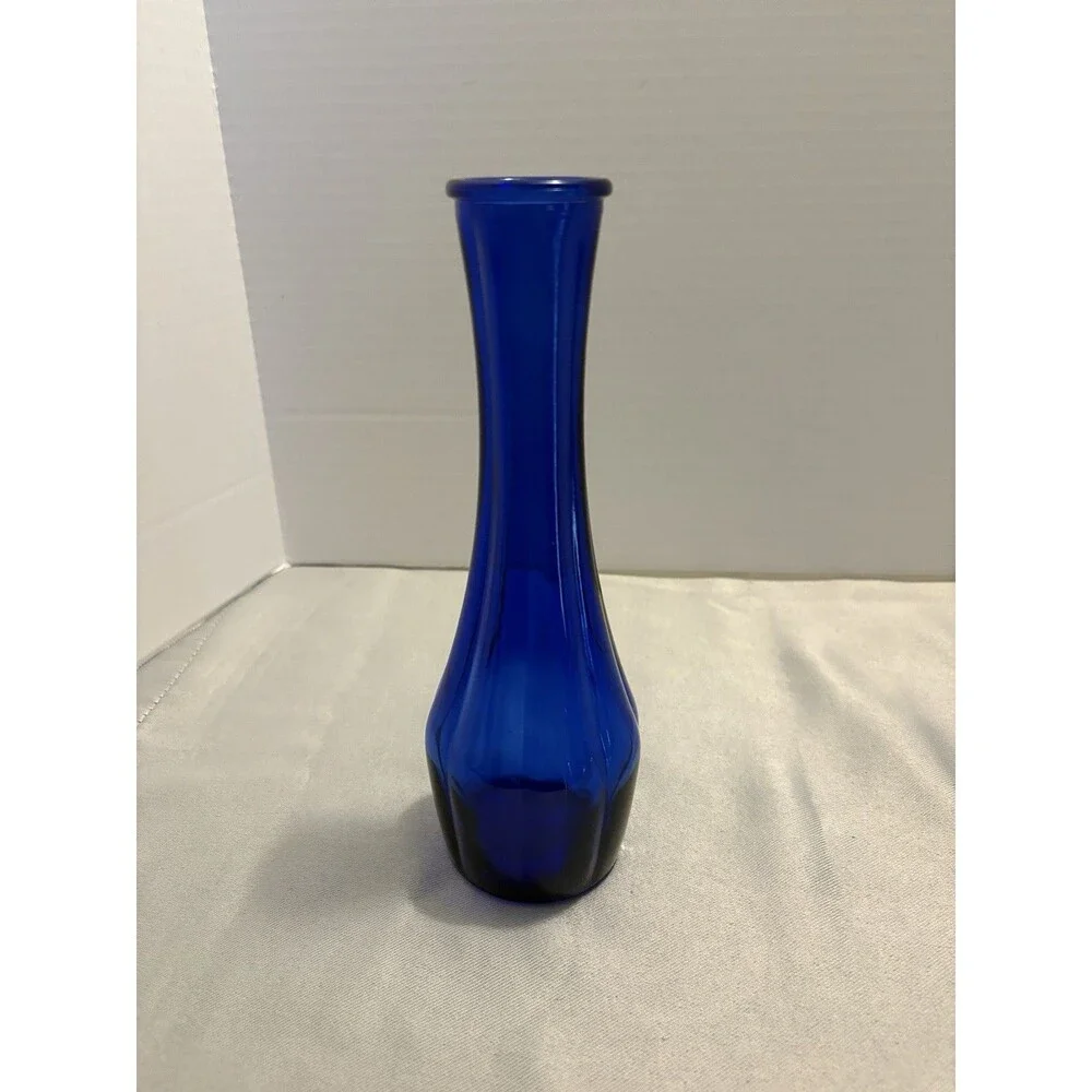 Vintage Indiana Glass Classico Bud Vase - Cobalt Blue